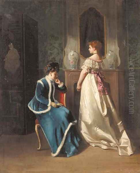 The Visitor Oil Painting by Gustave Jean Jacquet