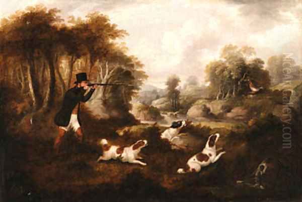 A Gentleman Shooting Oil Painting by Samuel John Egbert Jones