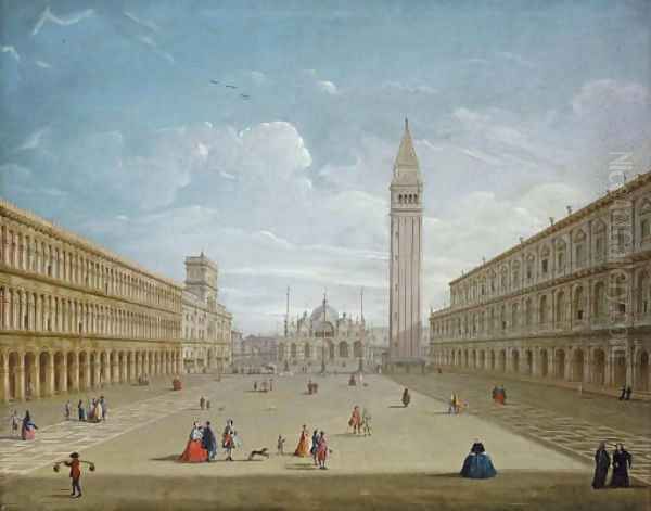 The Piazza San Marco, Venice, looking East Oil Painting by Antonio Joli