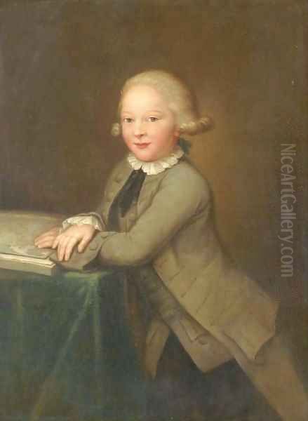 Portrait of a boy Oil Painting by Jens Juel