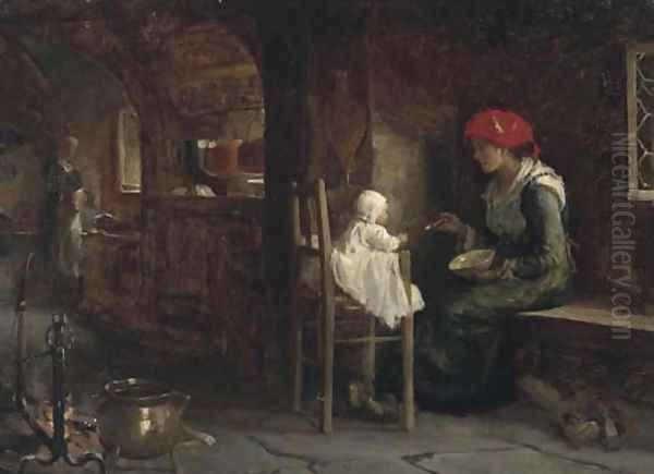 Time for supper Oil Painting by William H. Jobbins