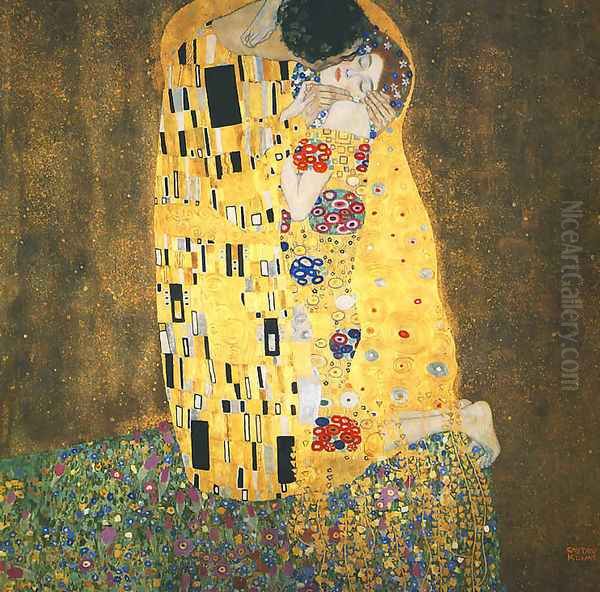 The Kiss Oil Painting by Gustav Klimt