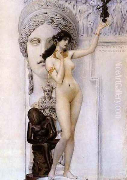 Allegory of Sculpture Oil Painting by Gustav Klimt