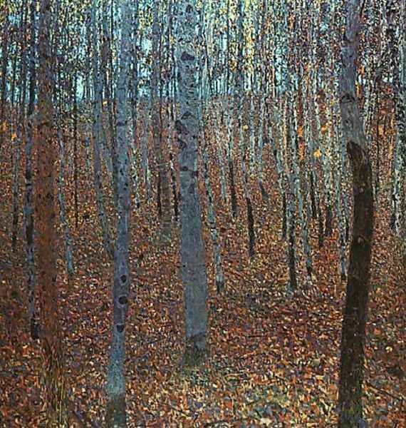 Beech Forest Buchenwald I Oil Painting by Gustav Klimt