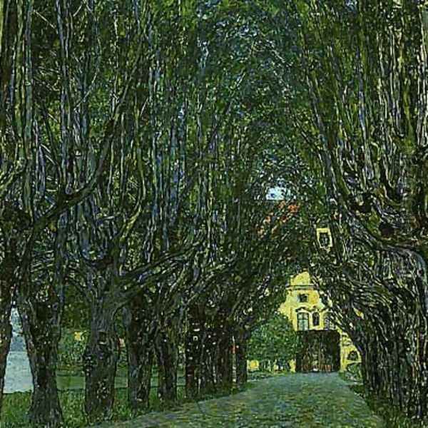 Avenue In Schlob Kammer Park Oil Painting by Gustav Klimt