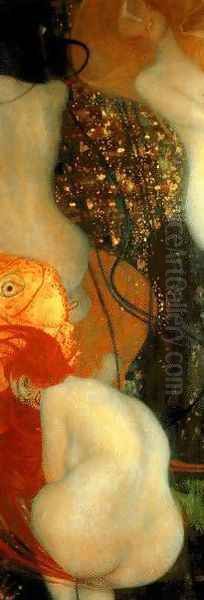 Goldfish Oil Painting by Gustav Klimt