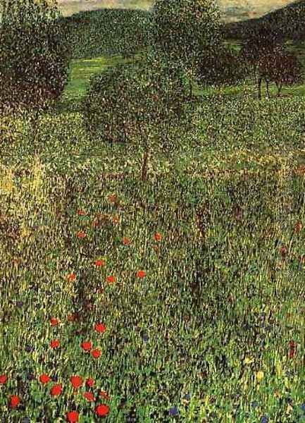 Landscape Of A Garden Oil Painting by Gustav Klimt