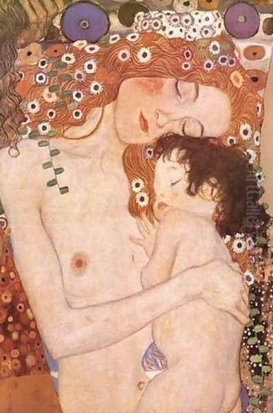 Mother and Child Oil Painting by Gustav Klimt