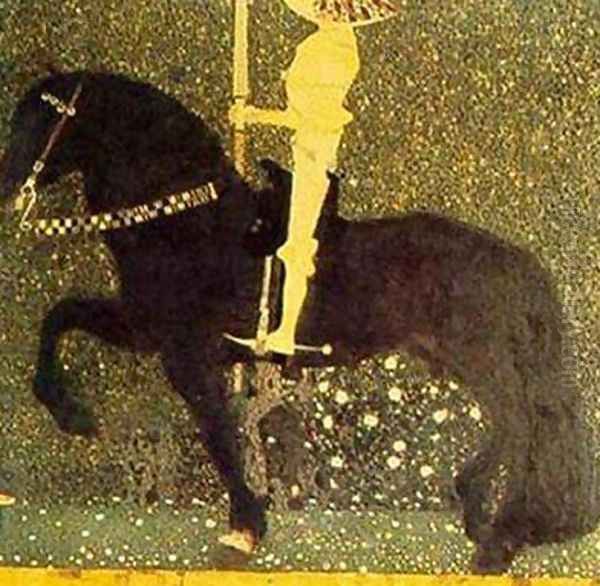 Gold Cavalier Oil Painting by Gustav Klimt