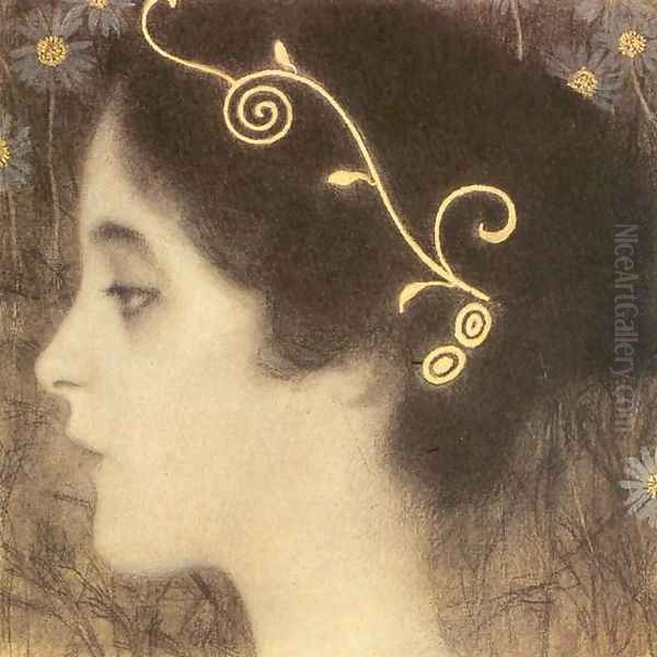 Sketch for the Allegory 'Junius' (detail) Oil Painting by Gustav Klimt