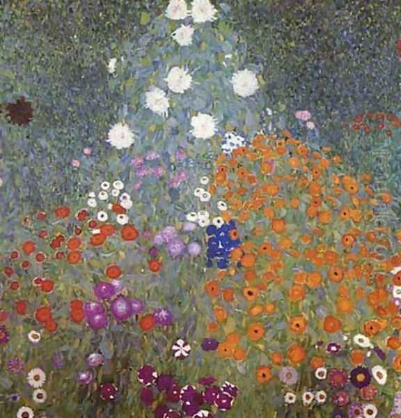 Farm Garden Oil Painting by Gustav Klimt