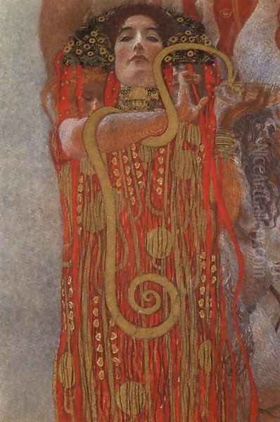 Hygieia, detail from Medicine Oil Painting by Gustav Klimt