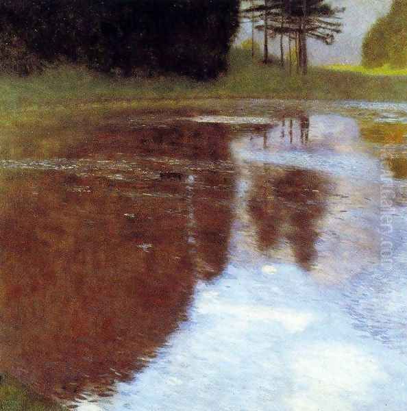 Still Pond Oil Painting by Gustav Klimt