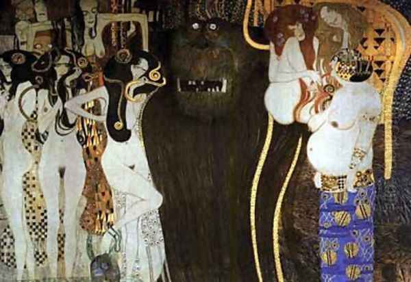 The Hostile Powers Oil Painting by Gustav Klimt