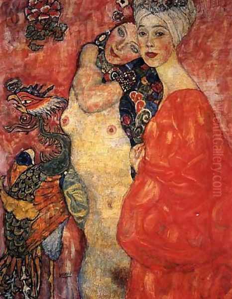 The Woman Friends Oil Painting by Gustav Klimt