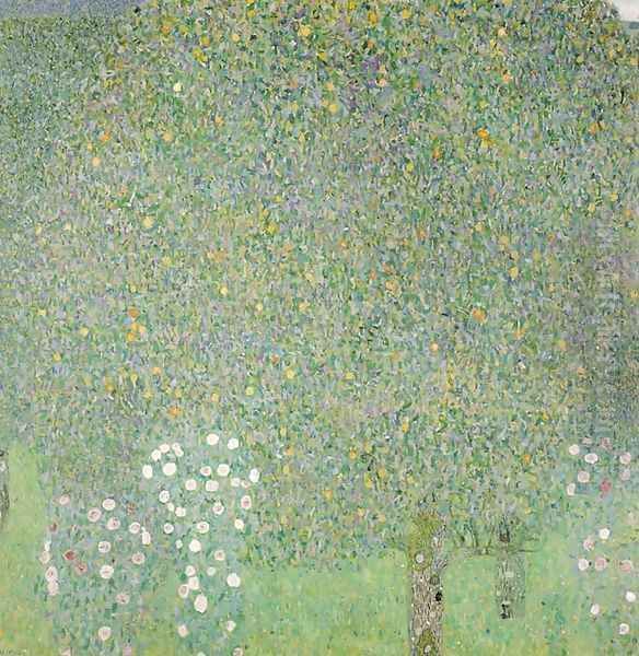 Roses Under the Trees 1905 Oil Painting by Gustav Klimt