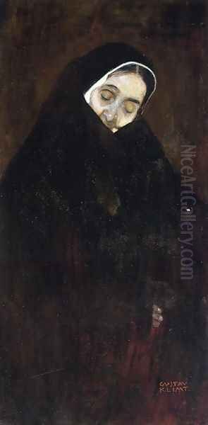 Old Woman Oil Painting by Gustav Klimt