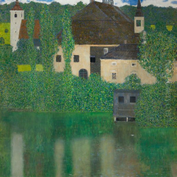 Water Castle Oil Painting by Gustav Klimt