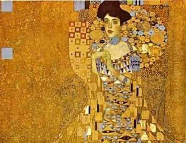 Adele Bloch-Bauer Detail 1907 Oil Painting by Gustav Klimt