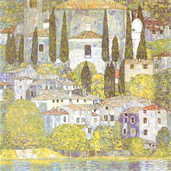 The Church at Cassone Sul Garda Oil Painting by Gustav Klimt