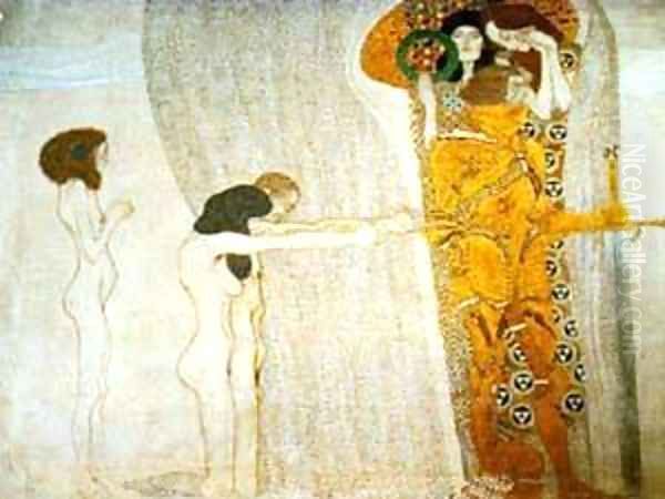 The Bethoven Frieze I 1902 Oil Painting by Gustav Klimt