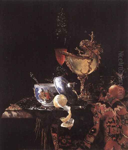 Still-Life with a Nautilus Cup 1662 Oil Painting by Willem Kalf