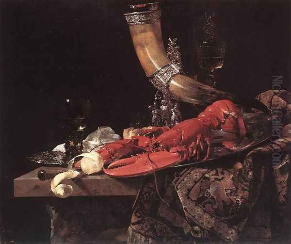 Still-Life with Drinking-Horn c. 1653 Oil Painting by Willem Kalf