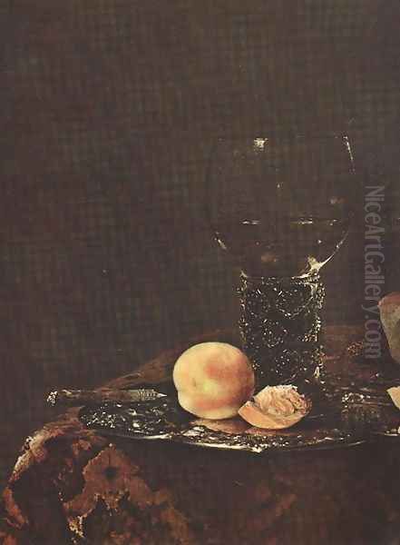 Still-life (detail) 1650s Oil Painting by Willem Kalf