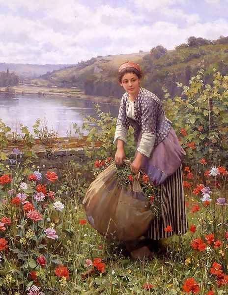 The Grass Cutter Oil Painting by Daniel Ridgway Knight