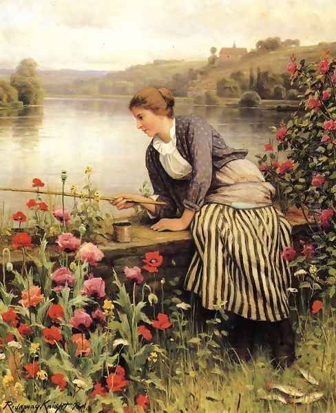 Fishing2 Oil Painting by Daniel Ridgway Knight