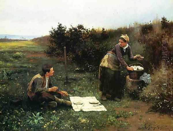 The Honeymoon Breakfast Oil Painting by Daniel Ridgway Knight