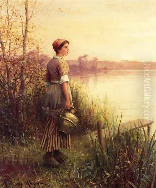 The Golden Sunset Oil Painting by Daniel Ridgway Knight