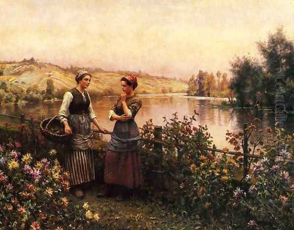 Stopping For Conversation Oil Painting by Daniel Ridgway Knight