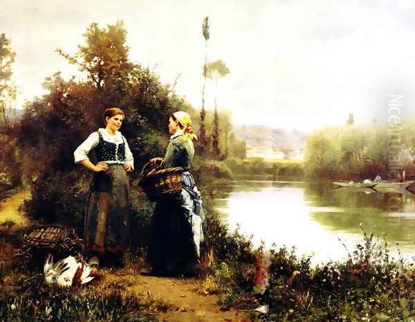 On The Way To Market Oil Painting by Daniel Ridgway Knight