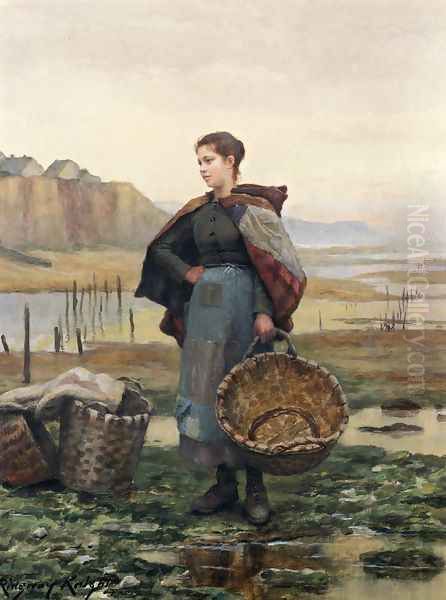 The Young Laundress Oil Painting by Daniel Ridgway Knight