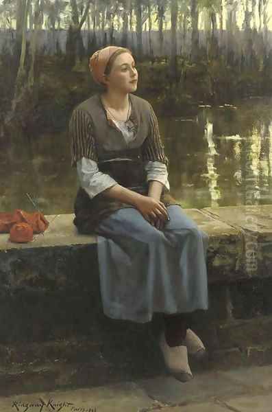 La flaneuse Oil Painting by Daniel Ridgway Knight