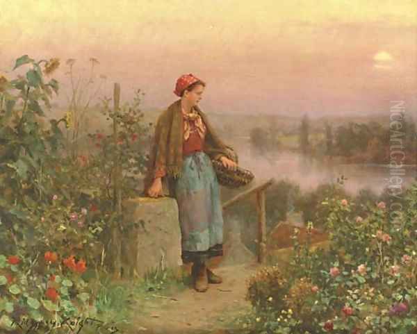 A Thoughtful Moment Oil Painting by Daniel Ridgway Knight