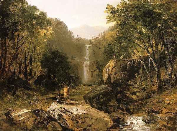 Catskill Mountain Scenery Oil Painting by John Frederick Kensett