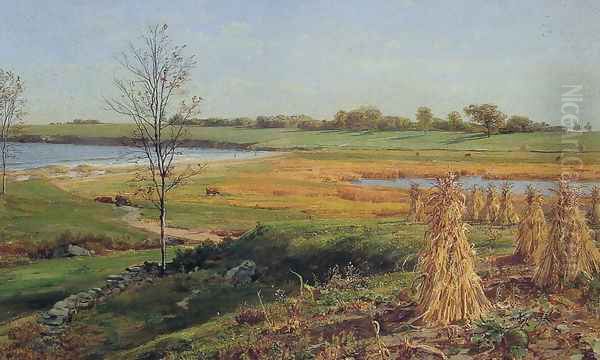 Connecticut Shoreline In Autumn Oil Painting by John Frederick Kensett