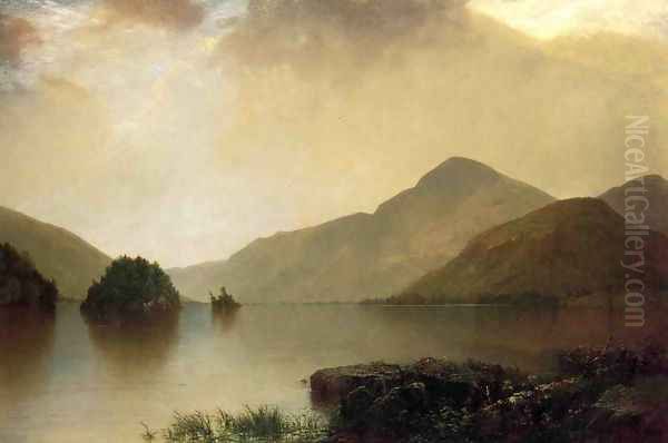 Lake George Oil Painting by John Frederick Kensett