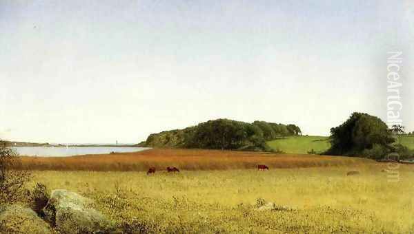 An Inlet of Long Island Sound Oil Painting by John Frederick Kensett