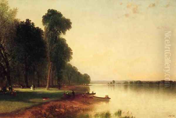 Summer Day On Conesus Lake Oil Painting by John Frederick Kensett