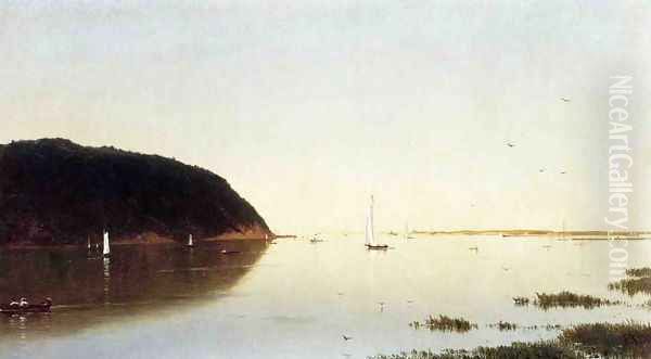 Shrewsbury River Oil Painting by John Frederick Kensett