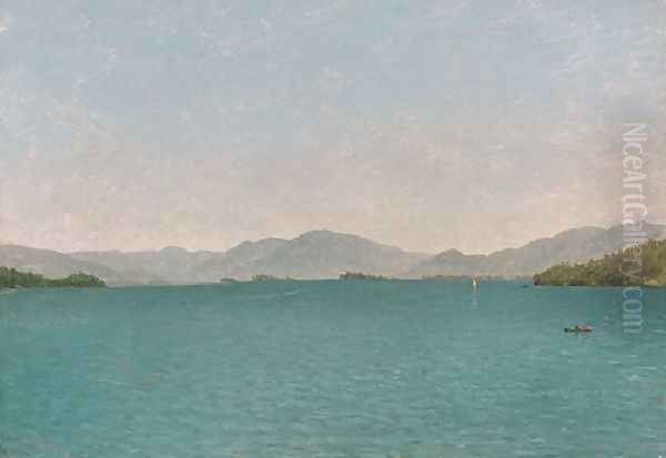 Lake George Free Study Oil Painting by John Frederick Kensett