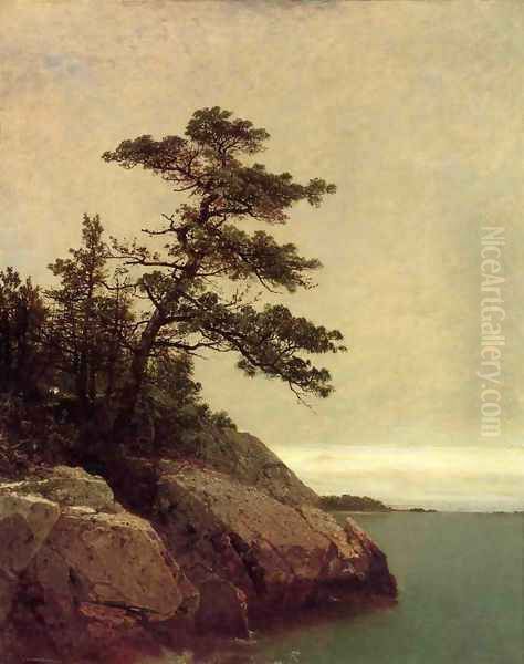 The Old Pine, Darien, Connecticut Oil Painting by John Frederick Kensett