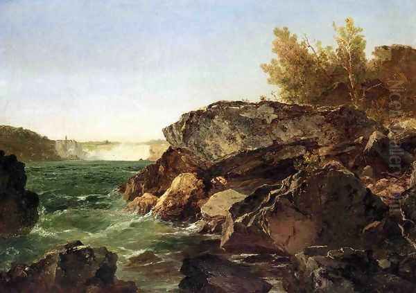 Niagara Falls Oil Painting by John Frederick Kensett