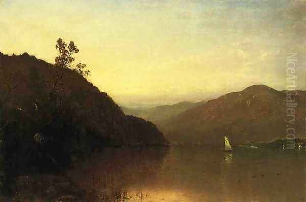 Along the Hudson I Oil Painting by John Frederick Kensett