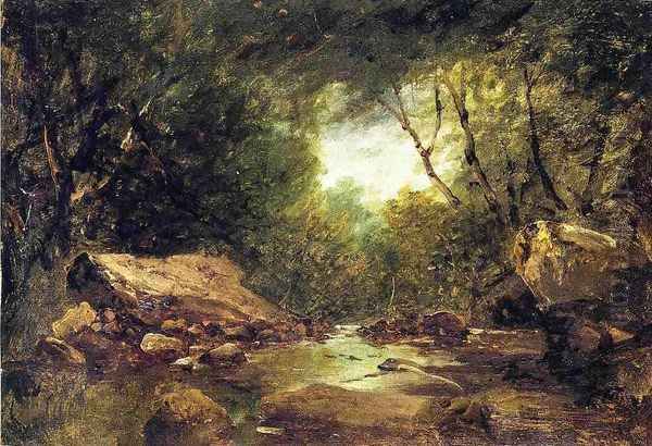 Brook in the Catskills Oil Painting by John Frederick Kensett