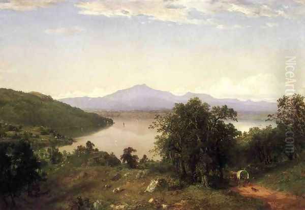 Camels Hump from the Western Shore of Lake Champlain Oil Painting by John Frederick Kensett