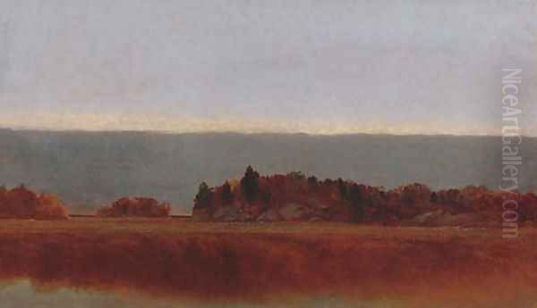 Salt Meadow In October Oil Painting by John Frederick Kensett